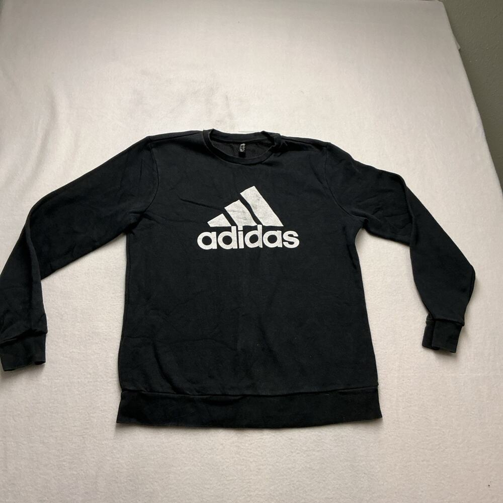 Adidas Vintage 00,s Men’s Crewneck Golf Sweatshirt Sz L , Black Logo, 4035